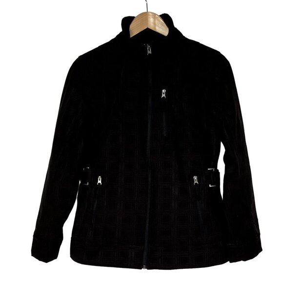 Y2K Free Country Black Fleece Lined Jacket Size Medium - Picture 1 of 8